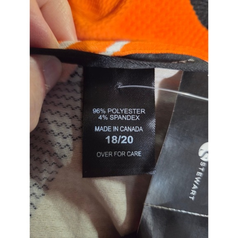 Ashley Stewart Orange Black Abstract Leaf Print Cold Shoulder‎ Maxi Dress 18/20 - Picture 6 of 7